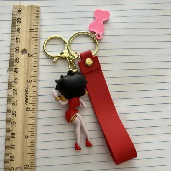 NIP Betty Boop Rubber & Metal Keychain - Picture 3 of 3